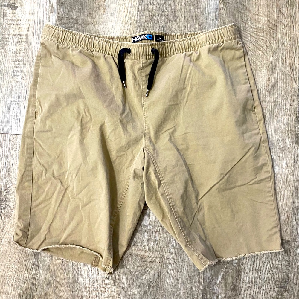 Khaki Drawstring Shorts